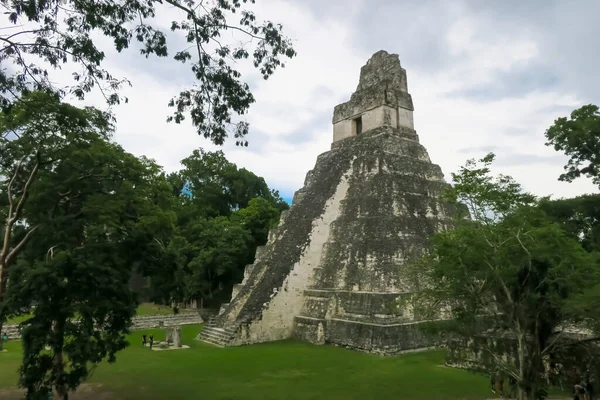 The ancient pyramid of the Mayan civilization in Tikal, Guatemala — Stockfoto