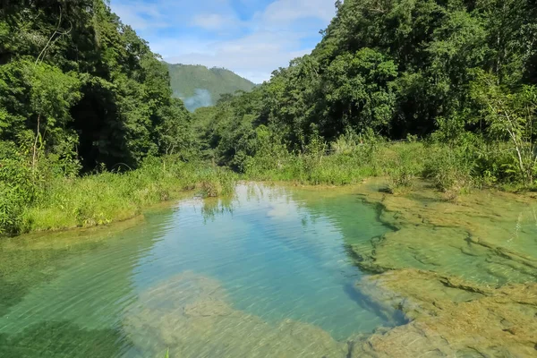 Natural reserve in Guatemala Semuc Champey, one of the natural wonders