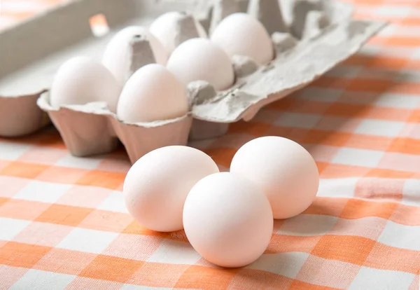 Huevos Pollo Mesa Cocina — Foto de Stock