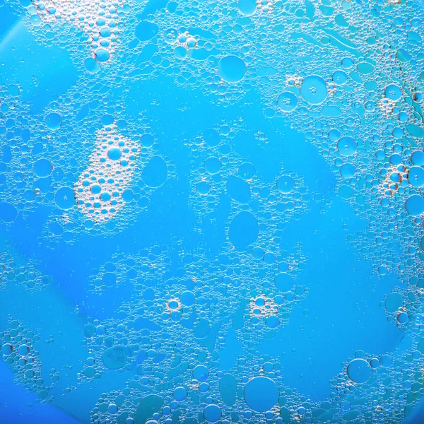 Círculos Aceite Sobre Fondo Azul Agua Fondo Abstracto Para Texto —  Fotos de Stock