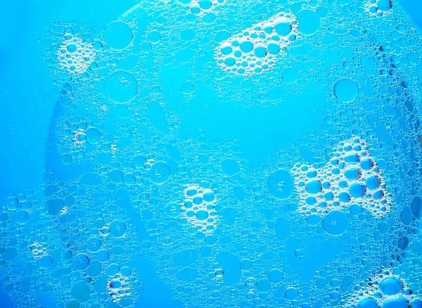 Círculos Aceite Sobre Fondo Azul Agua Fondo Abstracto Para Texto — Foto de Stock