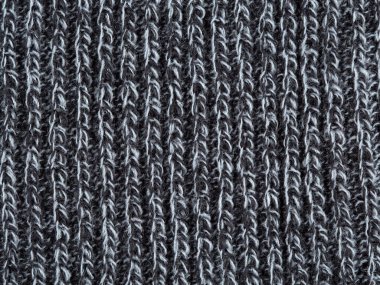 Bir gri örgü yün ürün dokusuna kadar yakın.