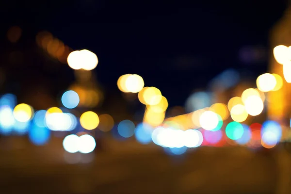 夜の街の通りのぼやけたイメージ ぼくへの背景 — ストック写真