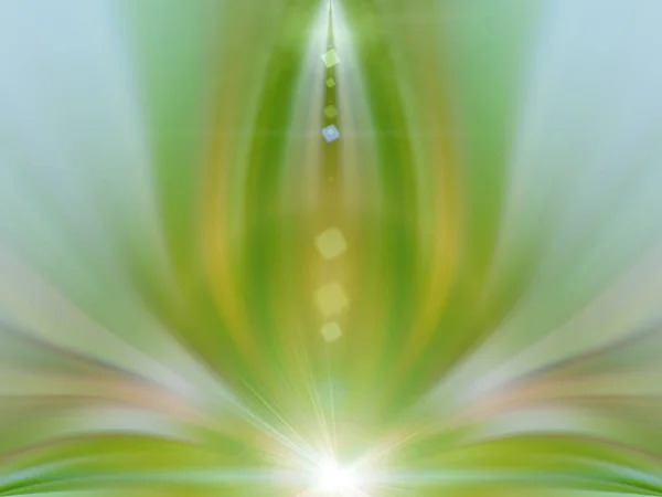 Flor Energía Abstracta Fondo Verde Para Texto Yoga Aura Luz — Foto de Stock