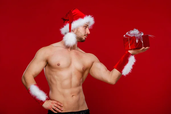 Sexy santa claus has surprise for you — Stock Photo, Image