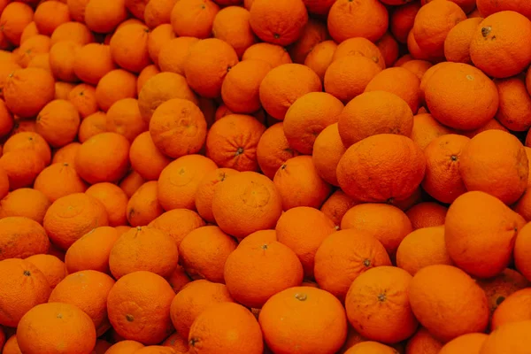 Багато Апельсинів Або Мандаринів Продаж Апельсинів Фруктовий Ринок — стокове фото