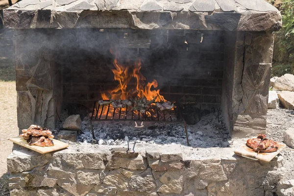 Grilla nötkött stek Barbeque — Stockfoto