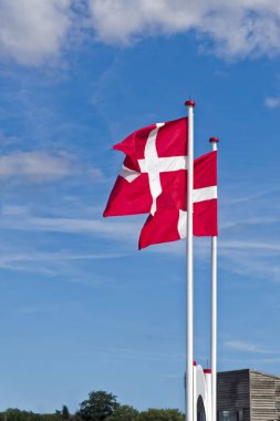 Danimarka bayrağı rüzgara maruz