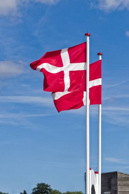 Danimarka bayrağı rüzgara maruz