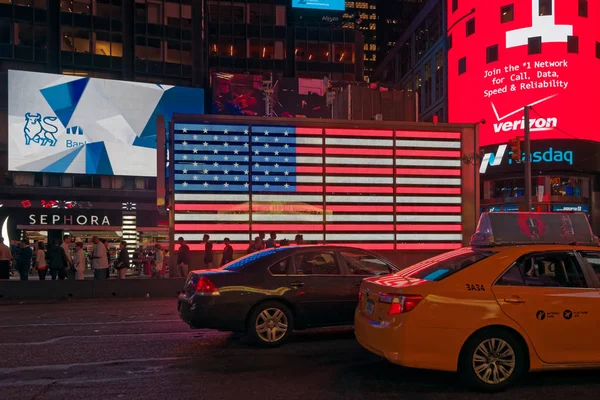 Times square in de nacht — Stockfoto