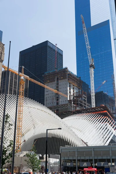 世界貿易センター 交通機関内の建物 後半日ロウアー マンハッタンのニューヨーク アメリカ合衆国 2015 グラウンド — ストック写真