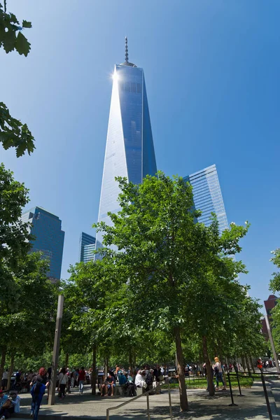 Ground Zero Com o World Trade Center One — Fotografia de Stock