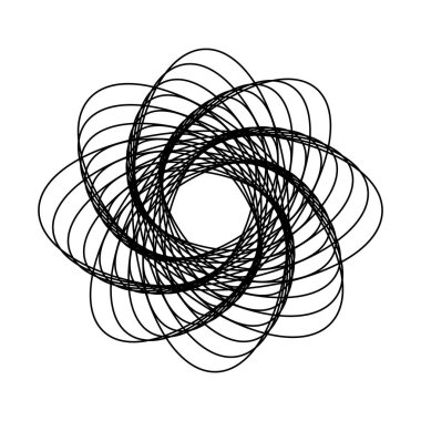 Retro lineer monokrom logosu, her amaç için harika bir tasarım. Tek renkli vektör düz çizim. Grafik tasarımı. Logo çizimi. Teknoloji konsept vektör tasarımı.