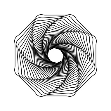 Retro lineer monokrom logosu, her amaç için harika bir tasarım. Tek renkli vektör düz çizim. Grafik tasarımı. Logo çizimi. Teknoloji konsept vektör tasarımı.
