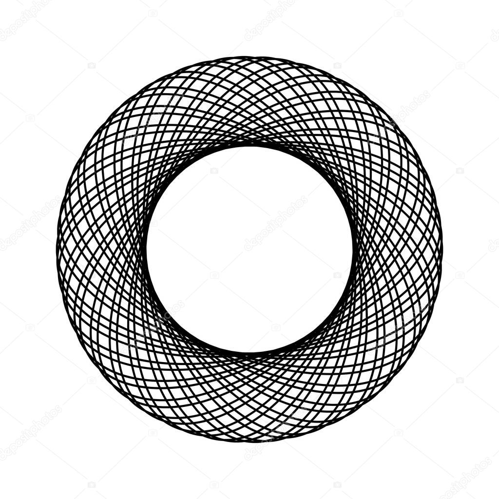Line art business card with black line art Logo circle frame. Trendy illustration. Isolated vector design. Hand drawn set. Business concept. Design template. Vector emblem. Retro design.