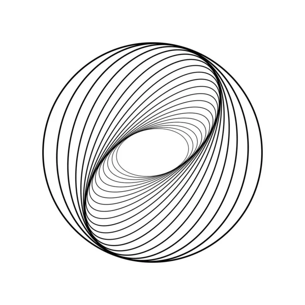 Linje konst visitkort med svart linje konst Logotyp cirkel ram. Trendig illustration. Isolerad vektorkonstruktion. Handritat set. Affärsidé. Mall för utformning. Retrodesign. Vektoremblem. — Stock vektor