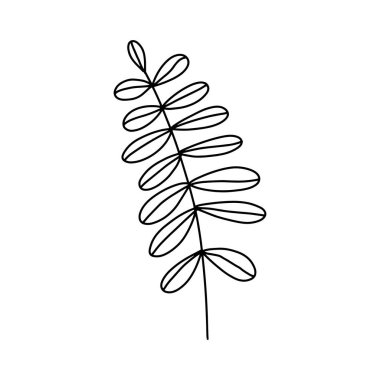 Çizgi film tarzında şirin tropikal bitkisel element. Doğal illüstrasyon. Grafik tasarım, vektör. Şirin vektör çizimi. Renkli arka plan. Güzel arka plan. Modern grafik tasarımı.