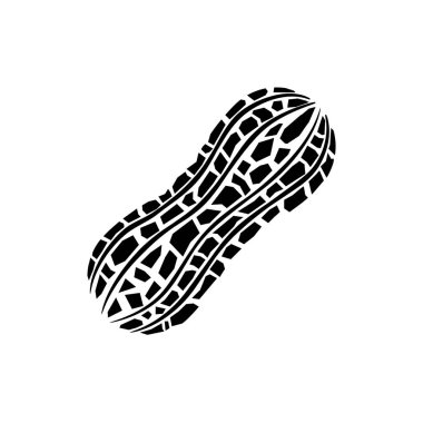 Siyah ve beyaz fıstık. İzole vektör illüstrasyonu.