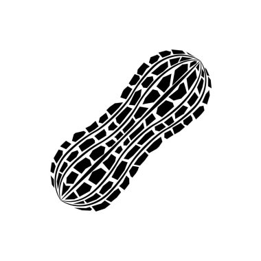 Siyah ve beyaz fıstık. İzole vektör illüstrasyonu.