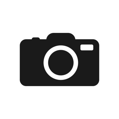 Kamera yassı simgesi. Vektör illüstrasyonu.