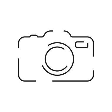 Kamera yassı simgesi. Vektör illüstrasyonu.