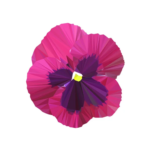 Triangulación Flor Viola Ilustración Vectorial — Vector de stock