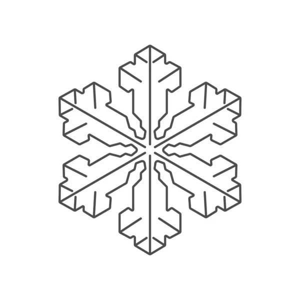 Snowflake Icon Pattern Christmas Winter New Year Vector Illustration — Stock Vector