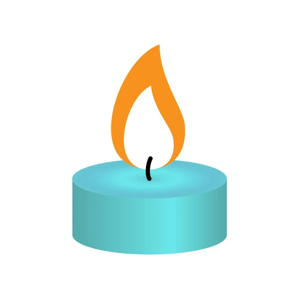 Burning Candle Icon Vector Illustration — 스톡 벡터