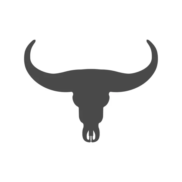 Icono Cráneo Toro Ilustración Vectorial — Vector de stock