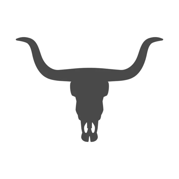 Bull Skull Icon Vector Illustration — Stock Vector