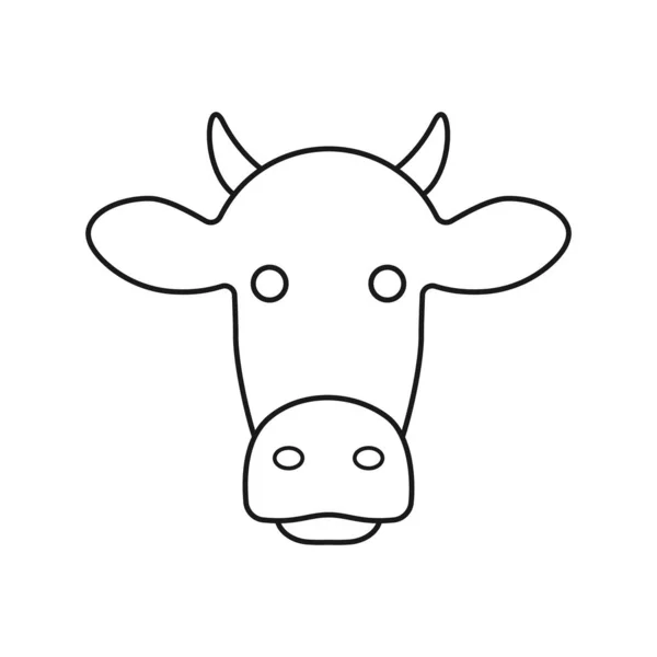 Icône Plate Vache Illustration Vectorielle — Image vectorielle