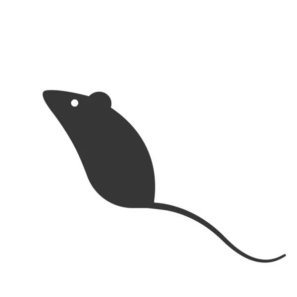 Black Mouse Icon Vector Illustration — Stock Vector