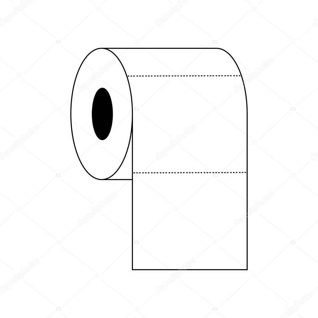 Toilet paper icon. Vector illustration.