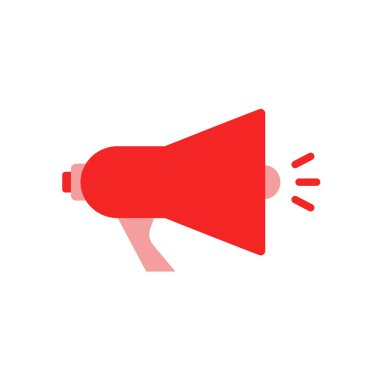 Megaphone, loudspeaker, isolated vector illustration.