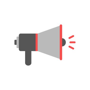 Megaphone, loudspeaker, isolated vector illustration.