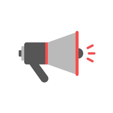 Megaphone, loudspeaker, isolated vector illustration.