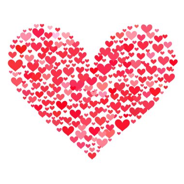 Heart of hearts. Vector illustration.