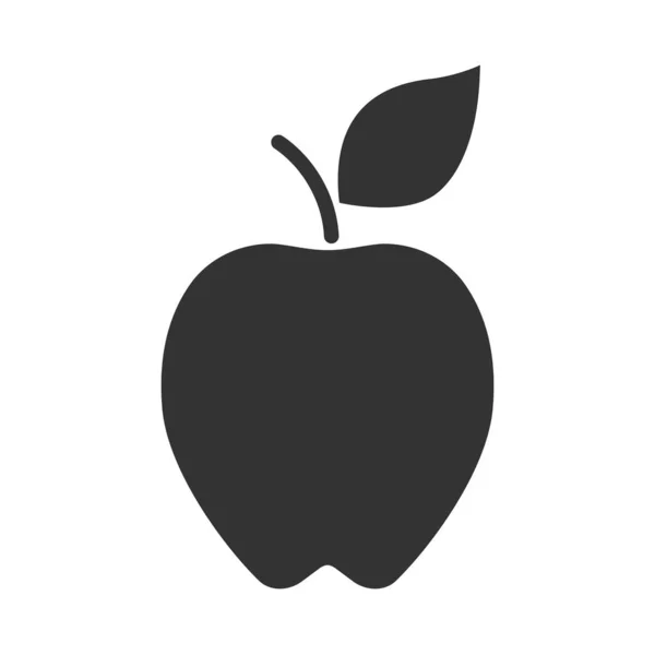 Juicy Apple Fruit Icon Vector Illustration — Stock Vector
