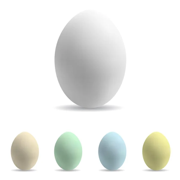Реалистичные Яйца Векторная Иллюстрация — стоковый вектор