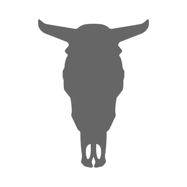 Cow Skull Icon Vector Illustration — Stock Vector