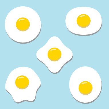 Sahanda yumurta kümesi. Vektör çizim.