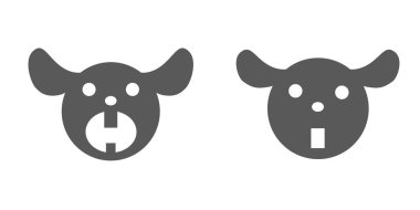 Set of mice, emotions, face. Vector illustration.