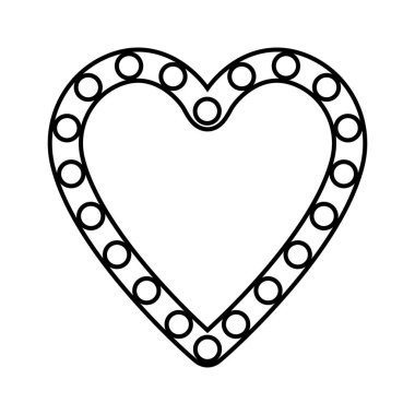 Circles inside a heart on a white background. Vector illustration