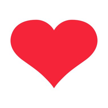 Kalp. Düz simge. Vektör illüstrasyonu.