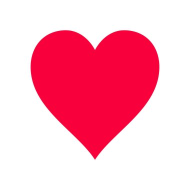 Kalp. Düz simge. Vektör illüstrasyonu.