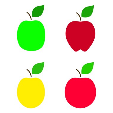 Set of apples. Vector illustration.