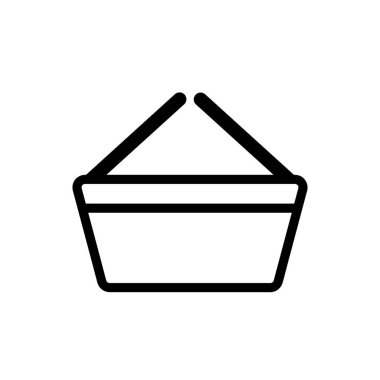 Alışveriş sepeti ikonu. vektör illüstrasyonu.