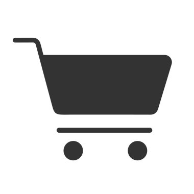 alışveriş sepeti. düz simgesi. vektör çizim.