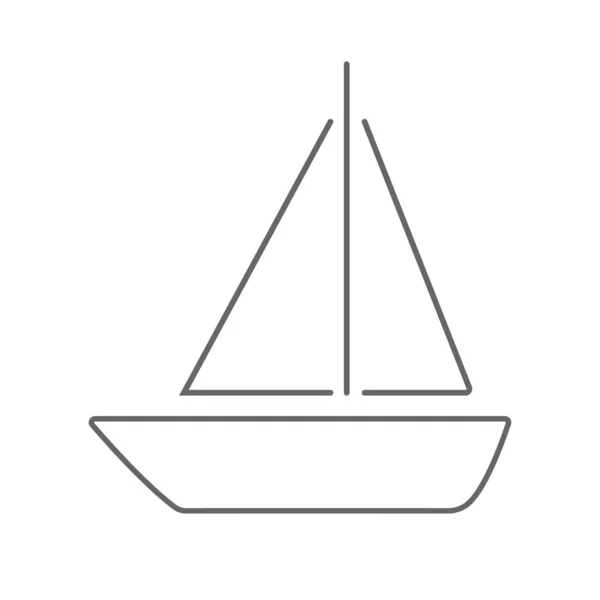 Yacht Sailing Ship Icon Vector Illustration — Stock Vector