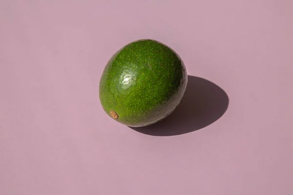 Avocado green on a pink background. — Stock Photo, Image